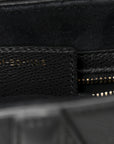 Grained Calfskin Saddle Bag Black