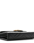 Calfskin Matelasse GG Marmont Chain Wallet Black