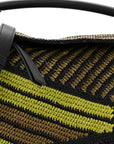 Raffia Calfskin Small Puzzle Bag Anise Olive