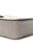 Glazed Calfskin Quilted Small Coco Boy Flap Grey