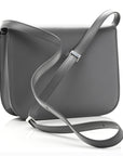 Box Calfskin Medium Classic Box Flap Bag Zinc