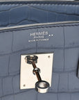 Matte Porosus Crocodile Birkin 30 Bleu Brighton
