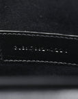 Grain De Poudre Matelasse Chevron Monogram Envelope Clutch Black