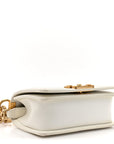 Lizard Chevron Small Boy Flap White Gold