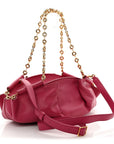 Shiny Nappa Calfskin Small Paseo Bag Magenta