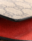 GG Supreme Monogram Suede Mini Dionysus Shoulder Bag Beige Ebony Vulcanic Red