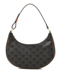 Triomphe Canvas Calfskin Ava Shoulder Bag Tan