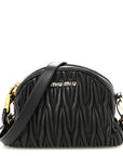 Nappa Matelasse Dome Crossbody Black
