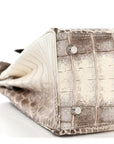 Matte Niloticus Crocodile 18K White Gold Diamond Himalaya Kelly Retourne 28 White