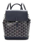 Goyardine Calfskin Mini Alpin Backpack Navy