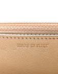 Metallic Lambskin Quilted Trendy CC Wallet On Chain WOC Gold