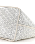 X PEANUTS Goyardine Reversible Anjou GM White