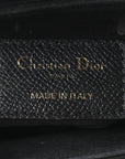 Grained Calfskin Mini Saddle Bag With Strap Black