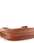 Box Calfskin Medium Bobby Flap Dark Tan