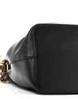 Vitello Century Matte F is FNDI Stamp Patch Bi-Color Grande Mon Tresor Bucket Bag Black Maya Fragola