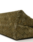 Suede Intrecciato Medium Andiamo Shoulder Bag Mud