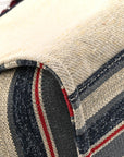Striped Canvas Medium Deauville Tote Beige