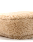 Shearling Suede Mini Le 5 A 7 Vertical Hobo Natural Beige Dark Cigar