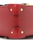 Azalea Calfskin Small Padlock Bamboo Shoulder Bag Romantic Cerise
