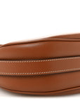 Smooth Calfskin Medium Strap Ava Shoulder Bag Tan
