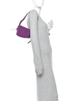 Calfskin Mini Shield Sling Bag Thistle