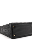 Lambskin Cannage Medium Lady D1OR Black