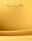 Calfskin Satin Bead Embroidery Lady D1OR Clutch Gold Yellow