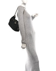 Denim Quilted Mini CHNL 25 Handbag Dark Blue