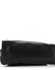 Chevre Silver Metallic Edge Hardware City Black