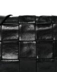 Paper Calfskin Intrecciato Stretch Cassette Black
