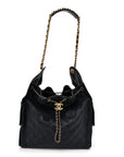 Caviar Quilted Medium CHNL 25 Handbag Dark Navy