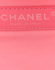 Canvas Calfskin Striped Large Deauville Tote Pink Blue