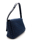Denim Nappa Intrecciato Padded Messenger Abyss Indigo