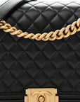 Caviar Quilted New Medium Boy Flap Black