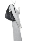 Nappa Intrecciato Large Veneta Hobo Black