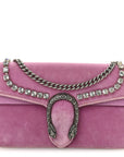 Velvet Crystal Super Mini Dionysus Shoulder Bag Malva