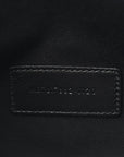 Grain De Poudre Matelasse Chevron Monogram Envelope Clutch Black