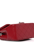 Caviar Quilted Mini Square Flap Red
