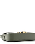 Shiny Calfskin Triomphe Shoulder Bag Celadon