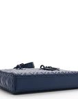 Calfskin Cannage Diamond Medium Lady D-Joy Navy Blue