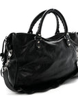 Agneau Classic Silver Hardware City Black