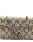 GG Supreme Monogram Super Mini Dionysus Shoulder Bag Taupe