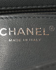 Caviar Quilted Mini Rectangular Flap Grey