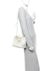 Calfskin Cuir Small Triomphe Cabas Drawstring White