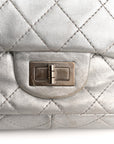 Metallic Lambskin Quilted 2.55 Reissue 227 Flap Silver