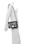 Lambskin Multi Studded Medium D1ORama Flap Bag Black