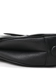 Grained Calfskin Saddle Bag Black