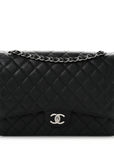 Caviar Quilted Maxi Double Flap Black