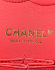 Caviar Quilted Medium Double Flap Dark Pink