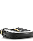 New Canvas Charisma Calfskin Crystal GG Monogram Mini Jackie 1961 Hobo Black